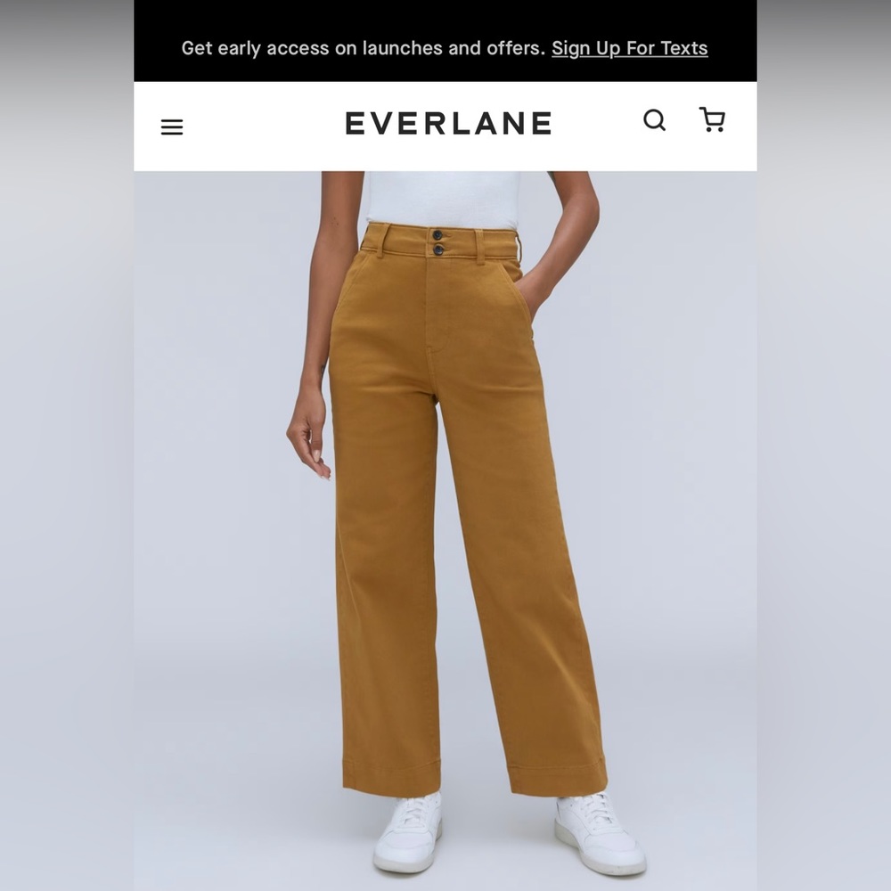Everlane Organic Wide Leg Pant NWT